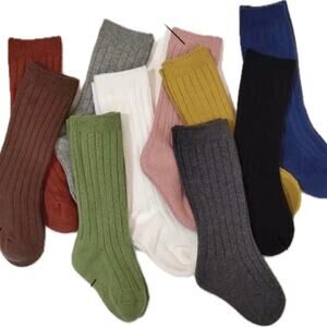 Lot of 3: New Kids cotton knee high socks 5-7 years 3/$20